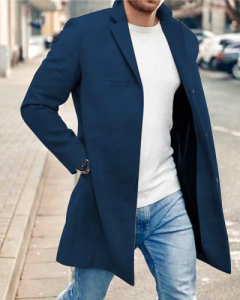 Single Breasted Long Sleeve Coat